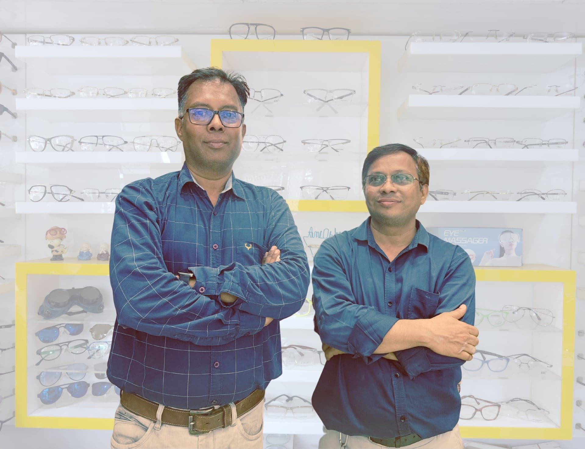 Jignesh and Jatin Vora, founders of Ami Optics, Virar