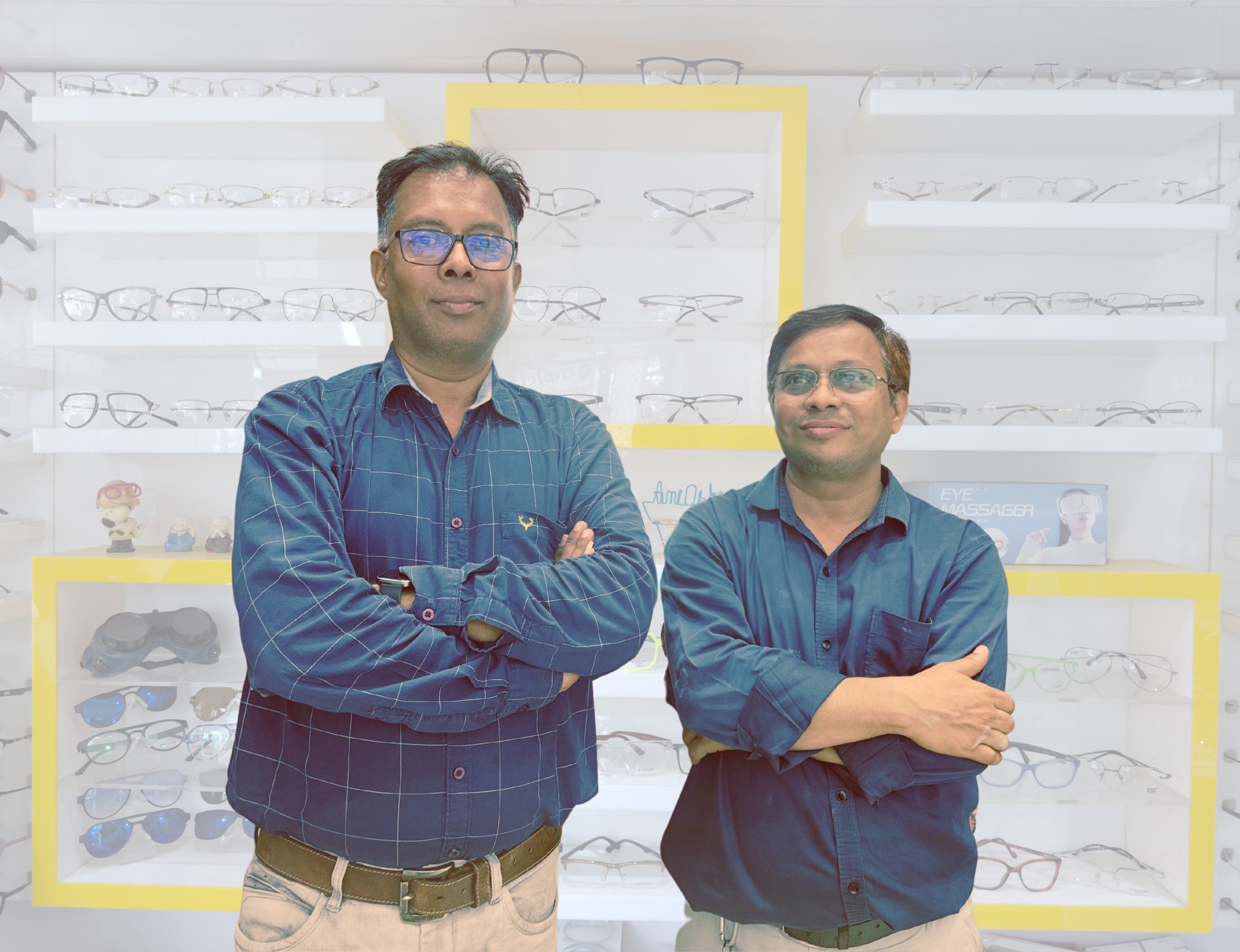 Jignesh and Jatin Vora, founders of Ami Optics, Virar